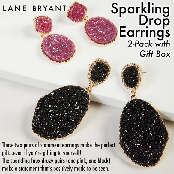 Lane Bryant Jewelry - Sparkling Druzy Drop Earrings